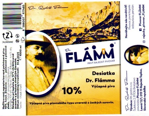 Desiatka Vycapne pivo 08 zalohovane 1000ml 4,4%